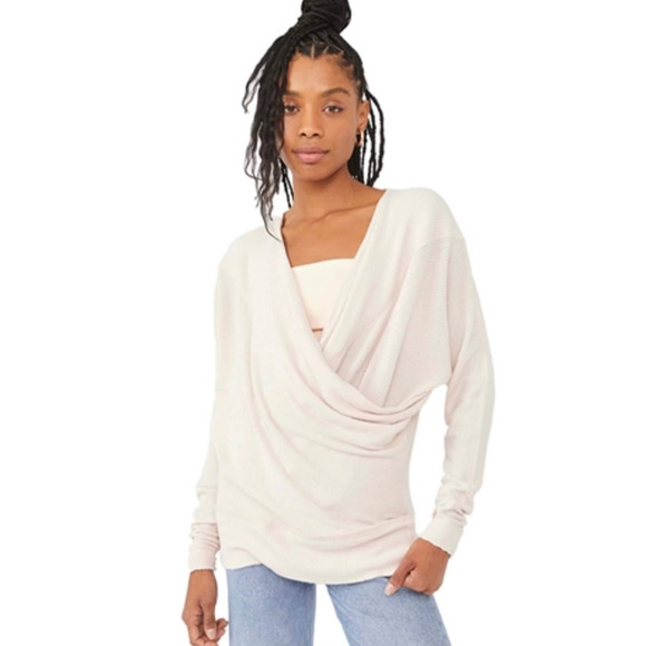 Free People Tops - Free People Cozy With You Pullover in Champagne Toast Size Medium